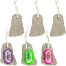 пемза натуральна вулканічна 9х6х2см. зі щіткою та мотузкою  В014-0009/122894  (12/360)