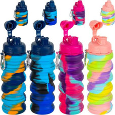 пляшка для води силіконова 500мл. складана з карабіном  XY-15/122798  (125)