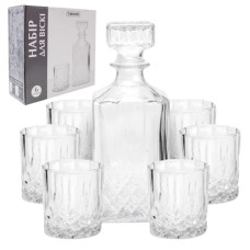 набір для віскі графін 1л. + 6 склянок 200мл.  9099