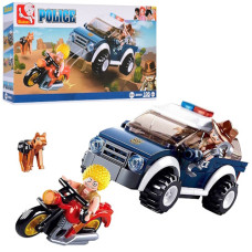 конструктор Sluban поліція, машинка,мотоцикл, фігурки 106дет. в кор. 23,5х14х4,5см. М 38 В 0650 (72)