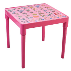 стіл дитячий Алеана "Абетка англійська" рожевий 51x51x47cм.