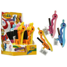 циркуль Class пласт. 12см. з універс. тримачем та олівцем  9022  (12/384)