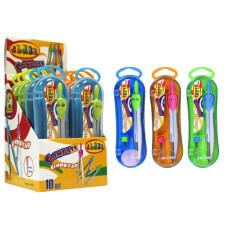 циркуль Class мет. 12,2см. в пласт. пеналі з дод. грифелем  9021  (10/60/240)