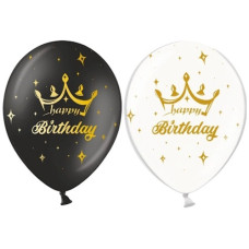 кульки повітряні Belbal (Бельгія) "Happy Birthday" 30см./12" (ціна за уп.-25шт.)  В105/12"