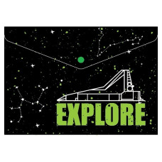 тека Maxi МХ32012-12 конверт на кнопці пласт. А4  (12/120)