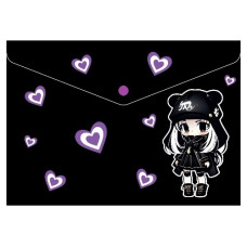 тека Maxi МХ32012-13 конверт на кнопці пласт. А4  (12/120)