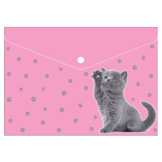 тека Maxi МХ32012-14 конверт на кнопці пласт. А4  (12/120)