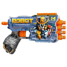 пістолет механічний чотириствольний Робот 23х14,5см., 12 м`яких набоїв  ВН141