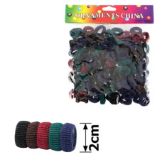 гумка для волосся махрова темна d-2см.  В 1955-55R2-26Е (015710)  (100)