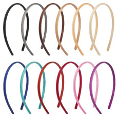 обруч для волосся пластиковий матовий шир. 0,8см.  В 1977-99R12-1В  (015681)  (12)