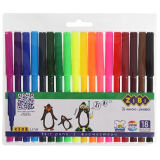 фломастери Zibi 18кол. Kids Line  ZB.2803  (24/144)