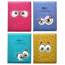 щоденник Мандарин обкл. шкірзам з тисненням зображення + нашивка з оченятами 16,8х21,3см. (30/60)