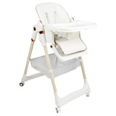 стільчик для годування Toti 4 колеса, м'який чохол PU, з'ємний столик, кошик  16074  (1)