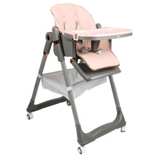 стільчик для годування Toti 4 колеса, м'який чохол PU, з'ємний столик, кошик  38006  (1)