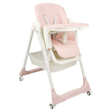 стільчик для годування Toti 4 колеса, м'який чохол PU, з'ємний столик, кошик  46083  (1)