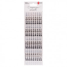 стрази Santi самоклеючі "Colour mix" білі/чорні 351шт./бліст.  743003