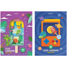 картон кольоровий Kite А4/10кол. в папці  К23-1255  (20)