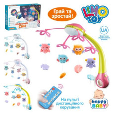 карусель на ліжечко д/у, 4 підвіски, муз., звук(укр), св., на бат. в кор. 61х39х10см. HB0006ABCD (6)