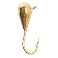 мормишка вольфрамова "Крапля з вушком" d-2,5мм. золото  Р0125-1