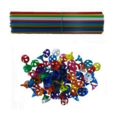 палички для кульок кольорові з тримачем, уп.-100шт (ціна за 1шт.)  1302-3040/3041