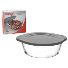 каструля Borcam скляна d-22см., v-2,2л. з сірою кришкою  59001g  (4)