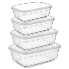 набір контейнерів Maya прямокутних 4шт. 0,5л.+0,9л.+1,5л.+2,4л.  ASD078