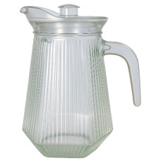 глечик скляний 1,3л. з кришкою  500217