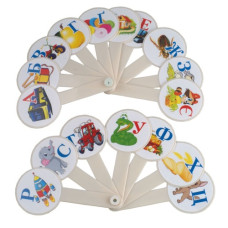 віяло літер з картинками (укр. алф.) пластмасове 0017 (150)