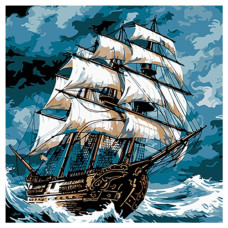 картина за номер. Strateg 40х40см. "Морський шторм"  AV4040-71