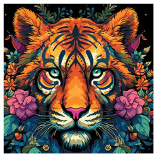 картина за номер. Strateg 40х40см. "Яскравий тигр"  AV4040-78