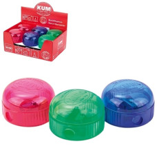 чинка KUM з контейнером пласт. кругла 1 отв.  210К ice  (12)