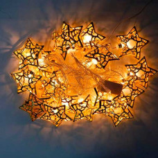 электрогирлянда звезды металлич., 20LED, 4м., теплый свет  RV-09-2  (100)