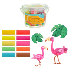 тісто для ліплення 10 пакетів по 20гр. у відрі 7,5х9,5см.  PL-0607-020  (45/90)