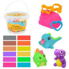 тісто для ліплення 12 пакетів по 20гр. у відрі 11х11х9см.  PL-0607-021  (40/80)