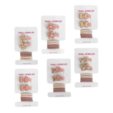 набір 6 гумок для волосся на бліст.  WW02528  (12/1800)