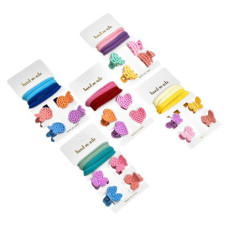 набір 4 гумки для волосся + 4 крабики на бліст.  WW02054  (12/1200)