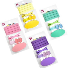 набір 4 гумки для волосся + 3 шпильки на бліст.  WW02167  (12/972)