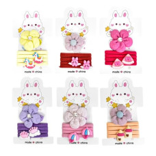 набір 4 гумки для волосся + шпилька на бліст.  WW02369  (12/1200)