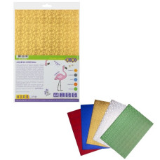 фоаміран Zibi голографічний А4  5арк./5кол., товщ. 2мм.  ZB.1836  (100)