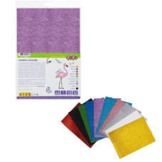 фоаміран Zibi з блискітками А4 10арк./10кол., товщ. 2мм.  ZB.1841  (100)