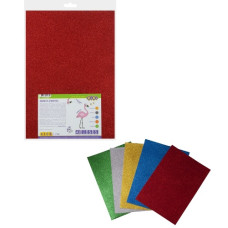 фоаміран Zibi з блискітками А3  5арк./5кол., товщ. 2мм.  ZB.1842  (50)