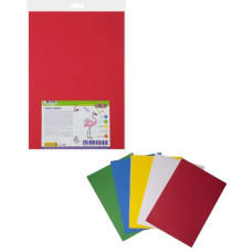 фоаміран Zibi з клейовим шаром А3  5арк./5кол., товщ. 2мм.  ZB.1845  (50)