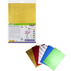 фоаміран Zibi металізований з клейовим шаром А4  5арк./5кол., товщ. 2мм.  ZB.1847  (100)