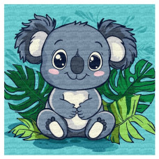 картина за номер. Ідейка 30х30см. дитяча "Весела коала"  КНО1270