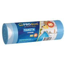 пакети для сміття Prodom  60л./10шт. із зав`язками  20025  (40)