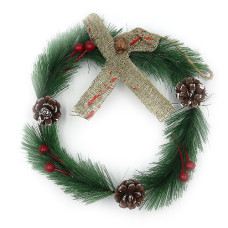 вінок новорічний "Шишки" d-17см.  6527-Р1-164