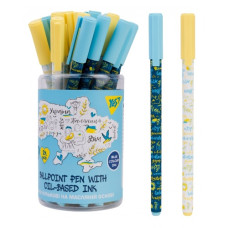 ручка YES "Freedom Ukraine" кульк. масл. синя 0,7мм.  412184  (24/288/1728)