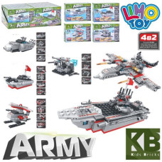 конструктор військова техніка від 73 до 86 дет. в кор., 8шт. в диспл. 39х17х14см.  КВ 2004  (120)