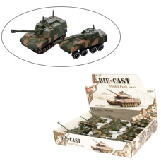 танк металевий 7см., рухливі деталі, 12шт. в диспл. 27х21х4см.  8869-31А  (144)