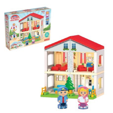 конструктор Dede "Двоповерховий будиночок" 42 елем. 49,5х36,5х11см.  03234
